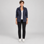 Women's Utility Cargo Jacket with Multi Pocket Drawstring Waist
