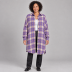 PALOMA™ - Classy Button Down Plaid Long-Sleeve Jacket