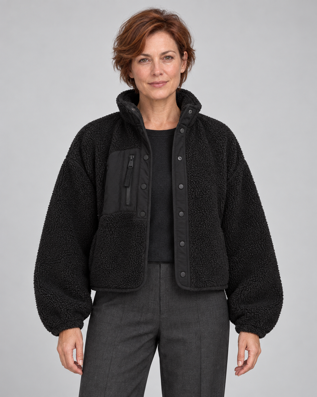 MANCY™ - Casual Button Down Cropped Jacket