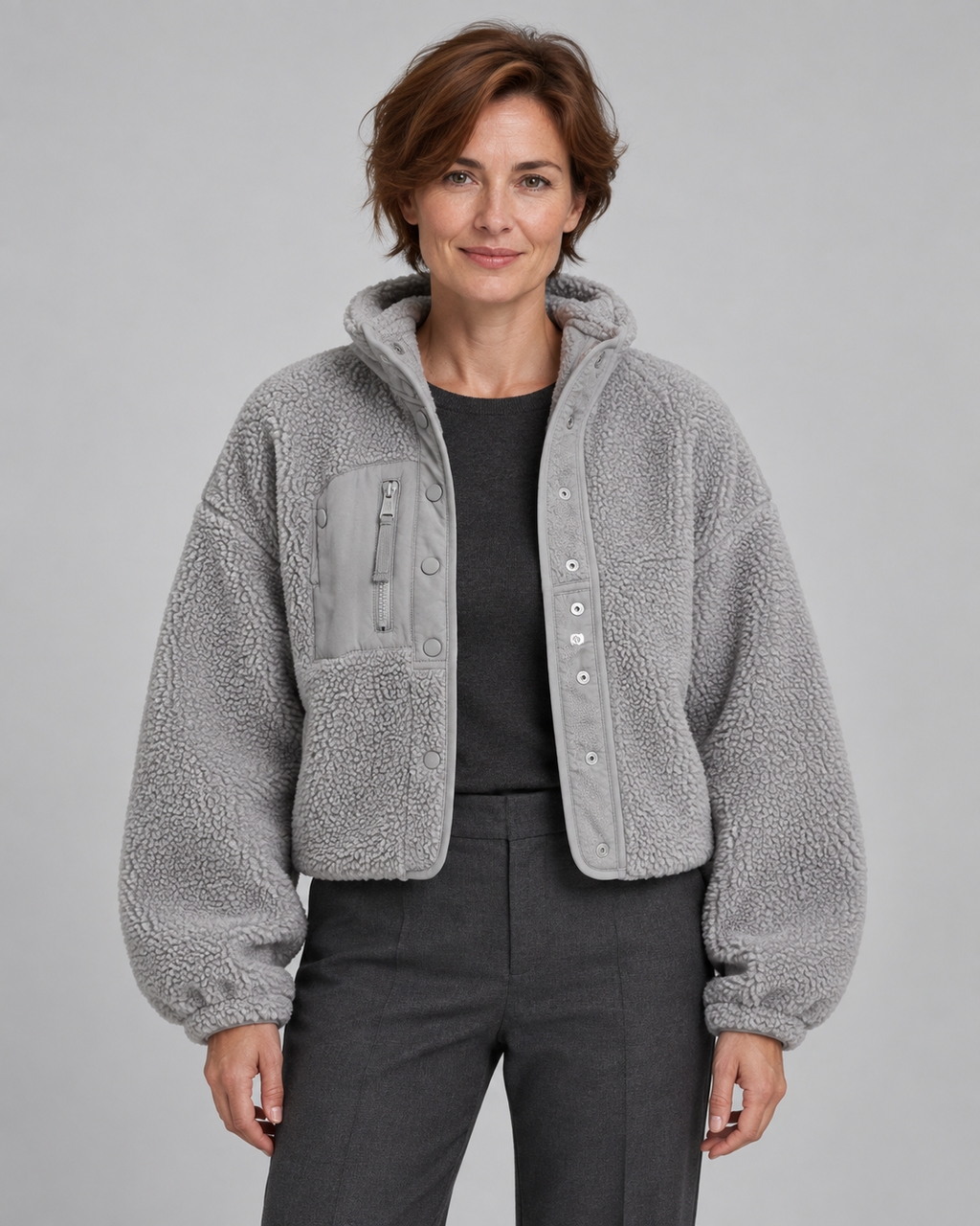 MANCY™ - Casual Button Down Cropped Jacket