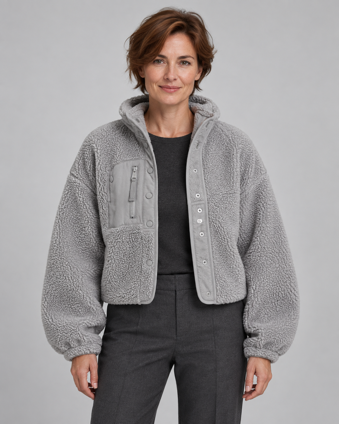 MANCY™ - Casual Button Down Cropped Jacket