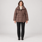 JASMINE™ - Cozy Thermal Stand Collar Waist Tie Zip-Up Coat for Winter