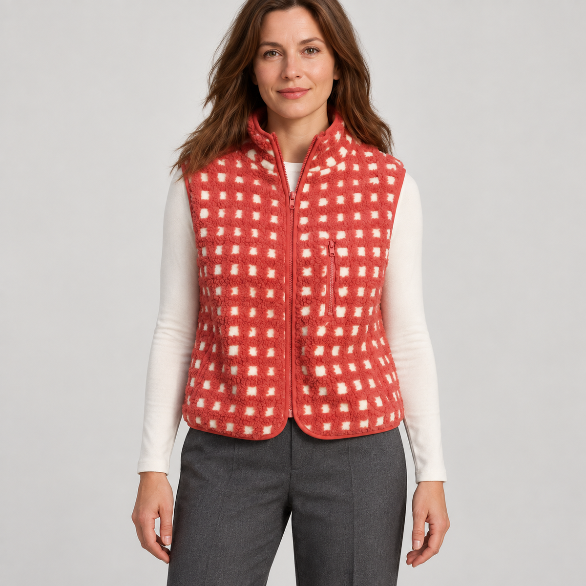 DAISY™ – Elegant V-Neck Button-Front Vest Top
