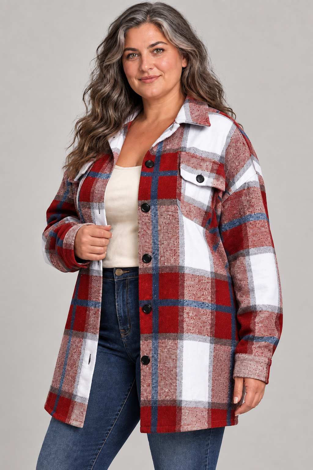 BRIGID™ - Stylish Plus-Size Shacket