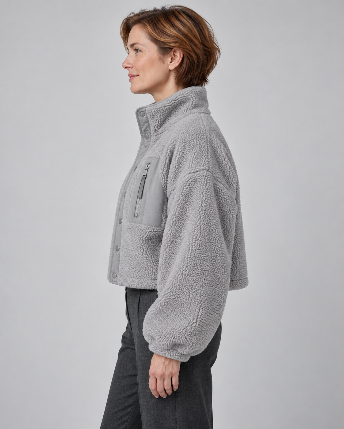 MANCY™ - Casual Button Down Cropped Jacket