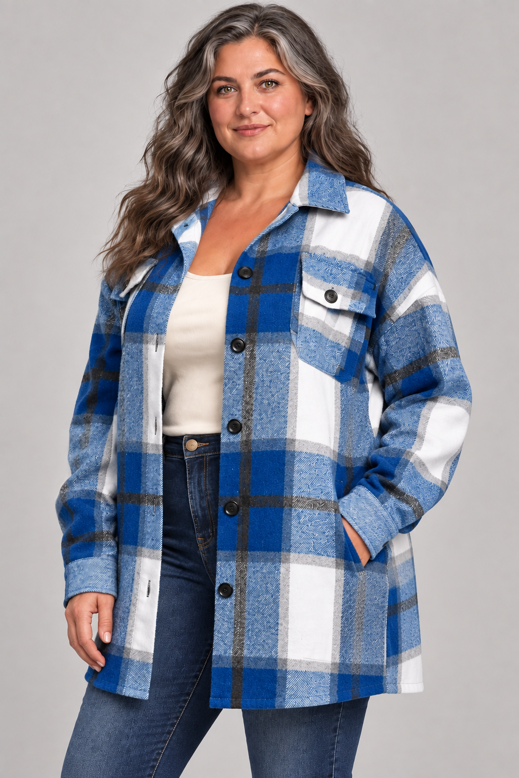 BRIGID™ - Stylish Plus-Size Shacket