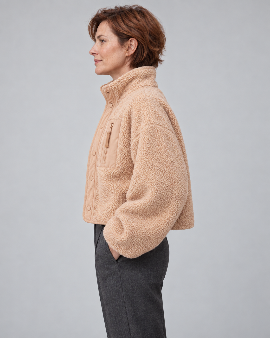 MANCY™ - Casual Button Down Cropped Jacket