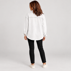 Women's Raw Hem Snap Button Washed Denim Jacket