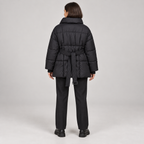 JASMINE™ - Cozy Thermal Stand Collar Waist Tie Zip-Up Coat for Winter