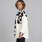 SUNNIE™ - Cozy Long Sleeve Button Down Checkered Jacket