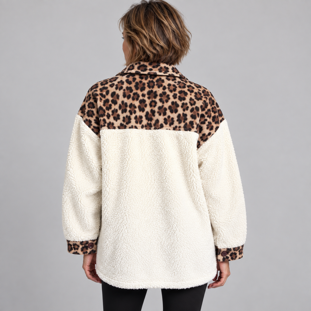 SUNNIE™ - Cozy Long Sleeve Button Down Checkered Jacket