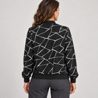 MILA™ |  Artistic Pattern Zip-Up Jacket