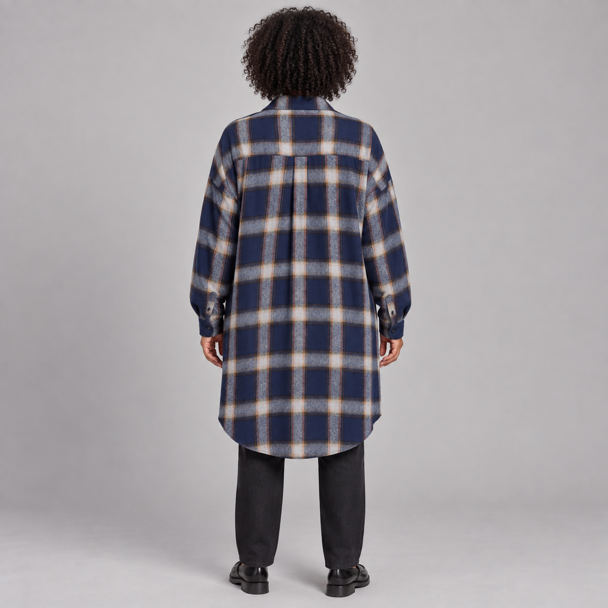 PALOMA™ - Classy Button Down Plaid Long-Sleeve Jacket