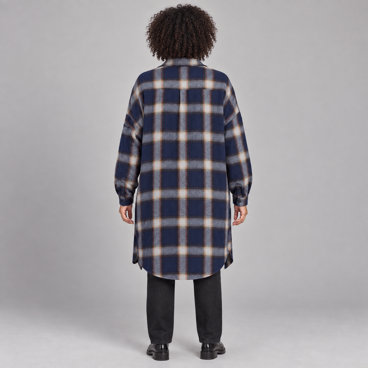 PALOMA™ - Classy Button Down Plaid Long-Sleeve Jacket