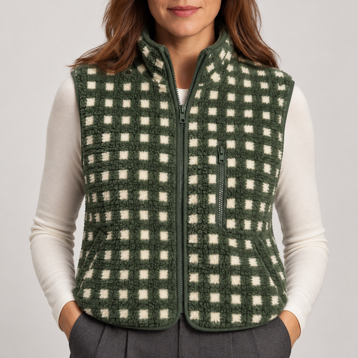 DAISY™ – Elegant V-Neck Button-Front Vest Top