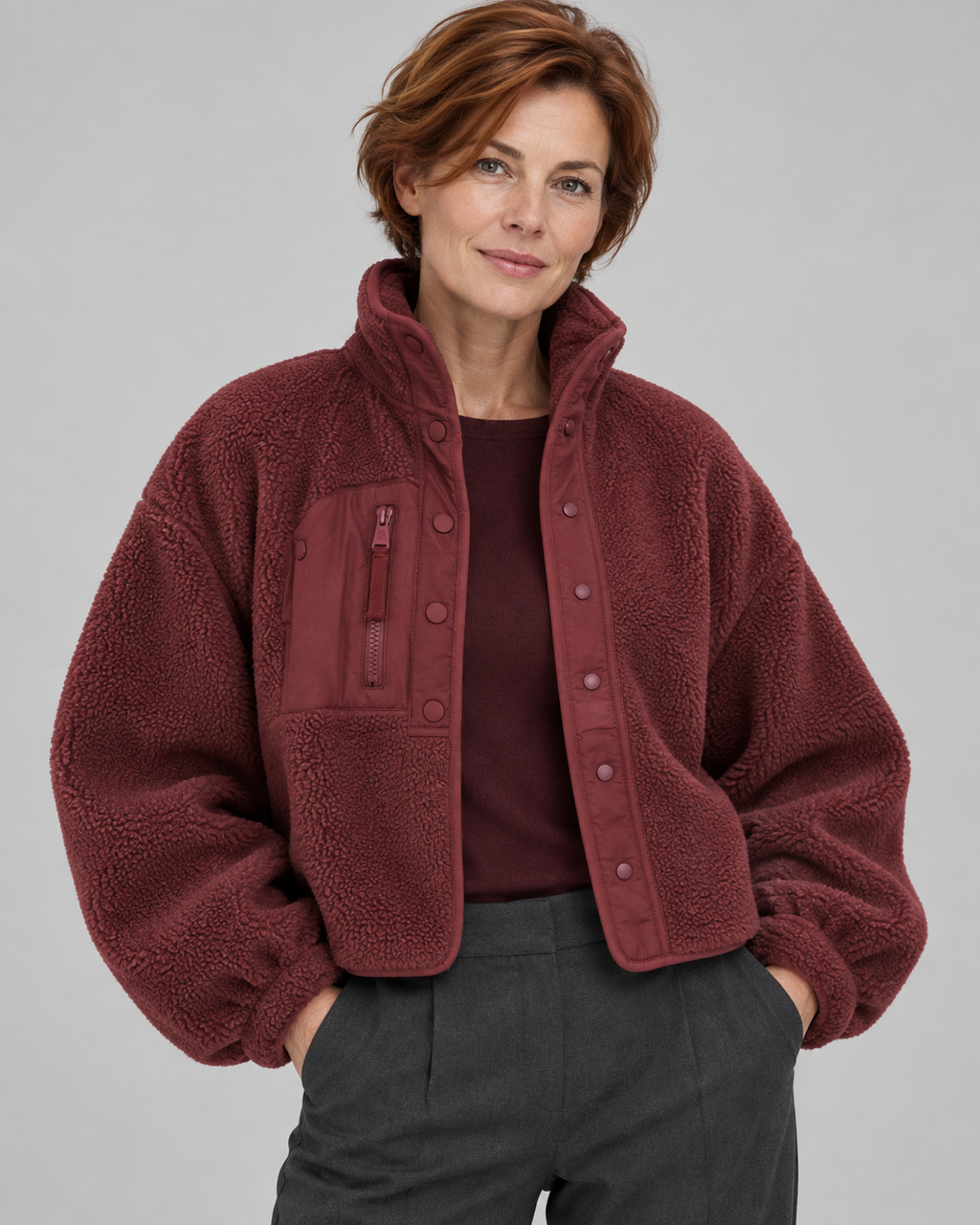 MANCY™ - Casual Button Down Cropped Jacket