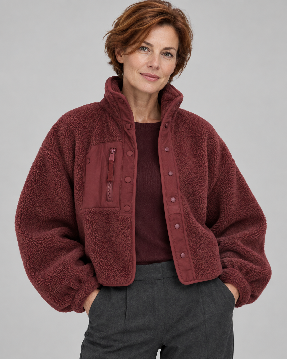 MANCY™ - Casual Button Down Cropped Jacket