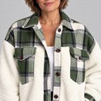 SUNNIE™ - Cozy Long Sleeve Button Down Checkered Jacket