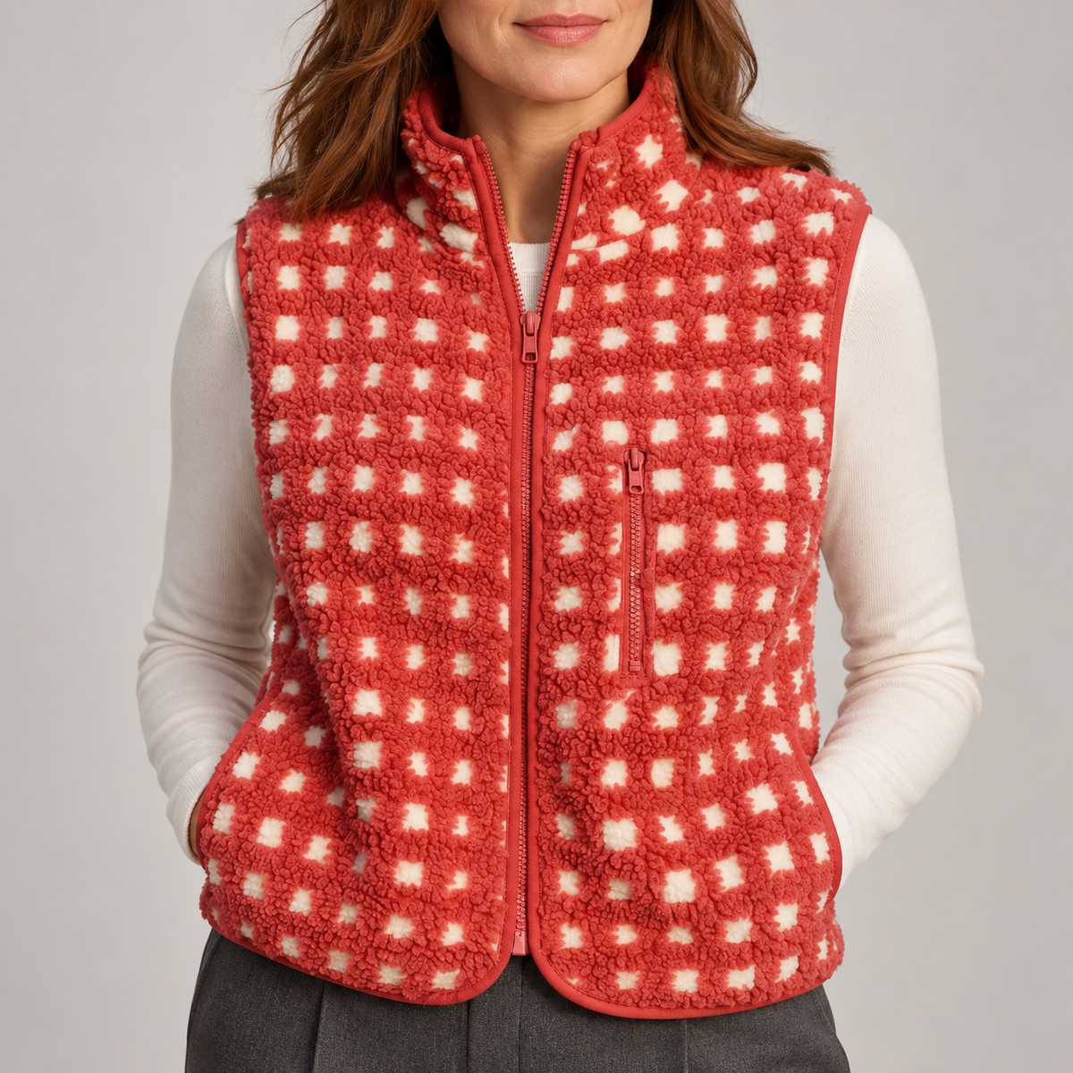DAISY™ – Elegant V-Neck Button-Front Vest Top