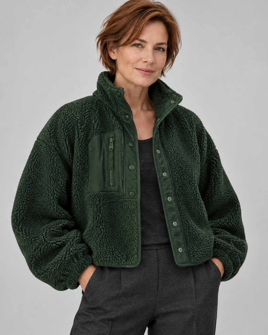 MANCY™ - Casual Button Down Cropped Jacket