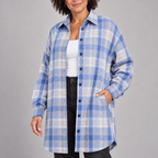 PALOMA™ - Classy Button Down Plaid Long-Sleeve Jacket