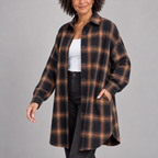 PALOMA™ - Classy Button Down Plaid Long-Sleeve Jacket