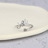 Custom Name Birthstone Ring