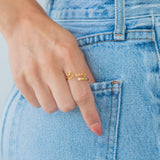 Custom Name Birthstone Ring