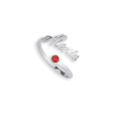 Custom Name Birthstone Ring