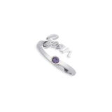 Custom Name Birthstone Ring