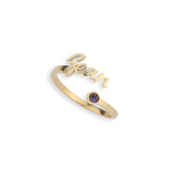 Custom Name Birthstone Ring