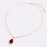 Birthstone Drop Pendant Necklace