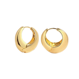 Chunky Round Dome Huggie Earrings