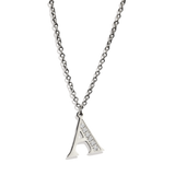 Crystal Accent Letter Satellite Necklace
