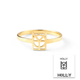 Monogram Name Ring