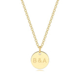 Love Disc Initial Necklace