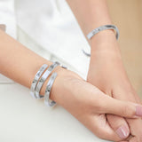 Mama Bear & Her Baby Bears Engraved Cuff Bracelet