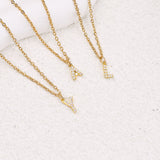 Pavé Uppercase Initial Necklace
