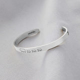 Mama Bear & Her Baby Bears Engraved Cuff Bracelet