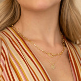 Love Disc Initial Necklace
