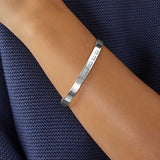 Mama Bear & Her Baby Bears Engraved Cuff Bracelet