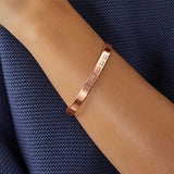 Mama Bear & Her Baby Bears Engraved Cuff Bracelet