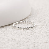Dainty Braided Stacking Ring