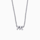 Tiny Script Initial Necklace