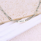 Paperclip Necklace With Personalized Names