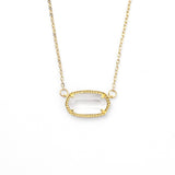 Oval Birthstone Pendant Necklace