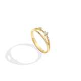 Crescent Moon Diamond Ring