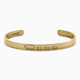 Mama Bear & Her Baby Bears Engraved Cuff Bracelet