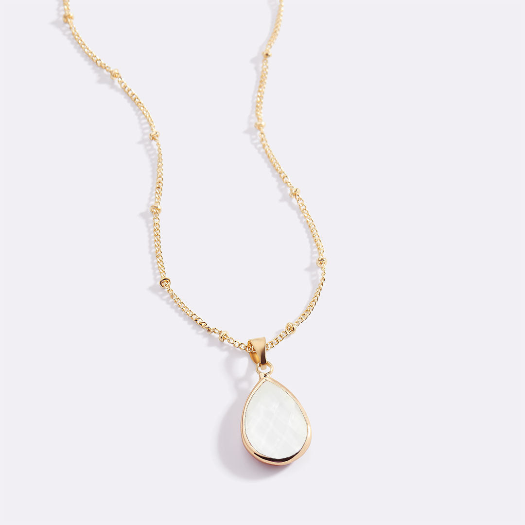 Birthstone Drop Pendant Necklace