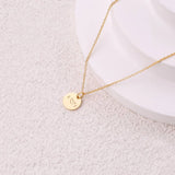 Love Disc Initial Necklace